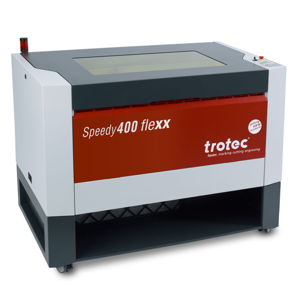 Lasery Trotec a Shine Fiber Speedy 400 flexx Laser Engraving